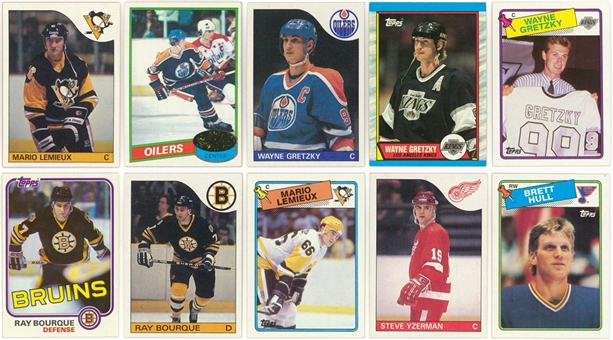 1975/76-1988/89 Topps Hockey Sets Collection (7 Different) Including Gretzky, Lemieux and Other Hall of Famers